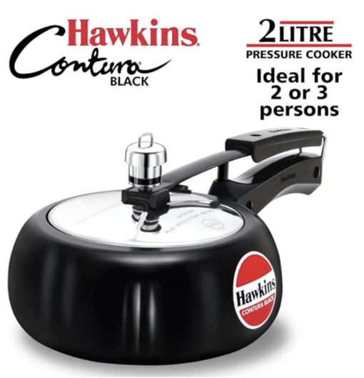 Hawkins Contura Hard Anodised Aluminium Inner Lid Pressure Cooker, 2 Liters, Black - Image 4